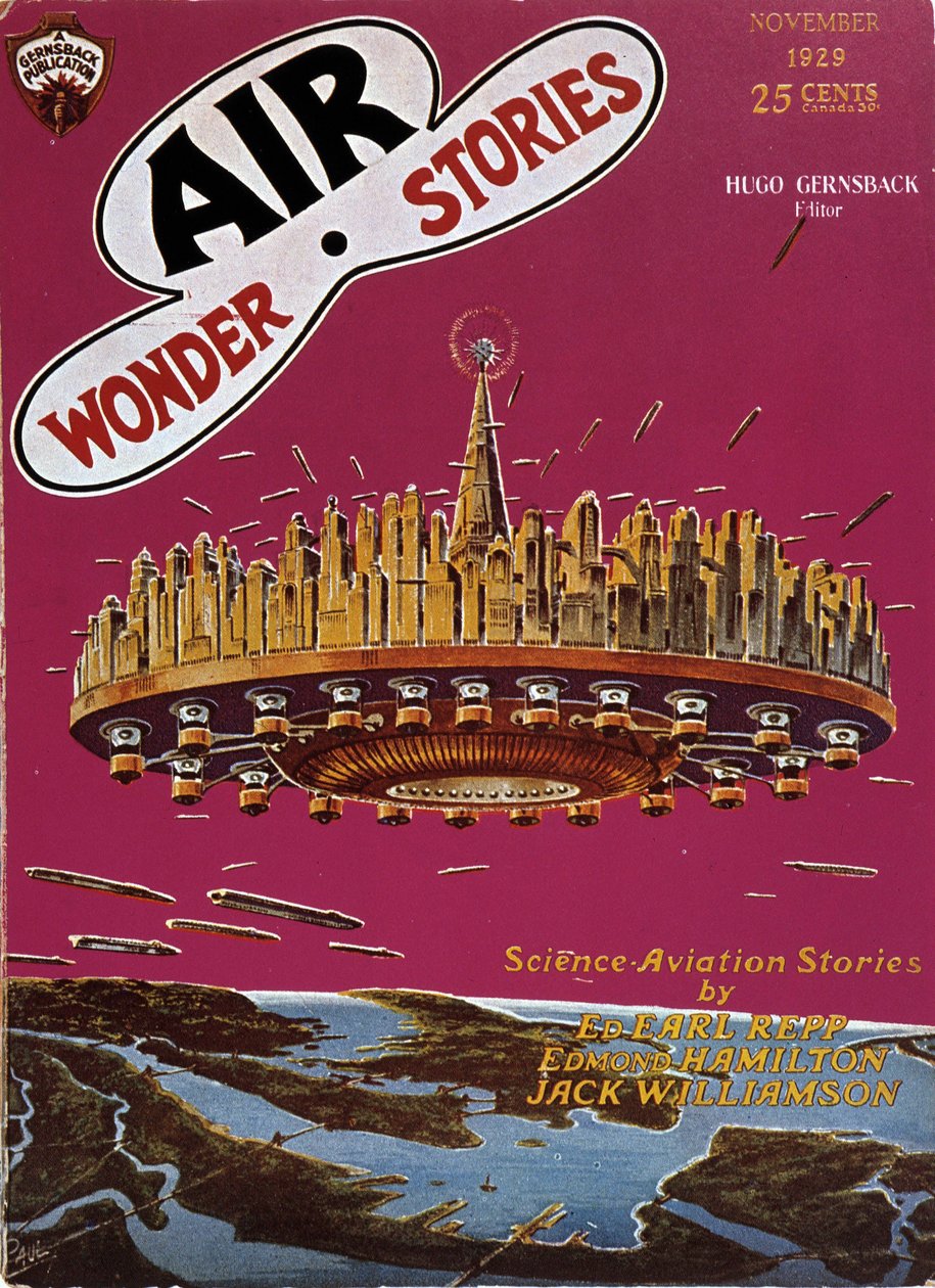 Flying tallerken - i "" Air Wonder Stories", november 1929 av English School