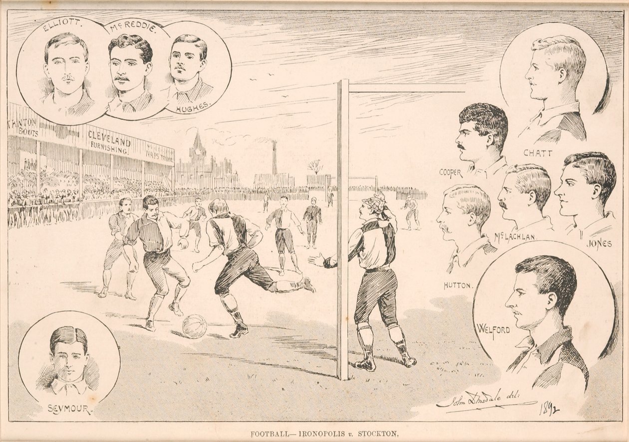 Fotball – Ironopolis v. Stockton, 1892 av English School