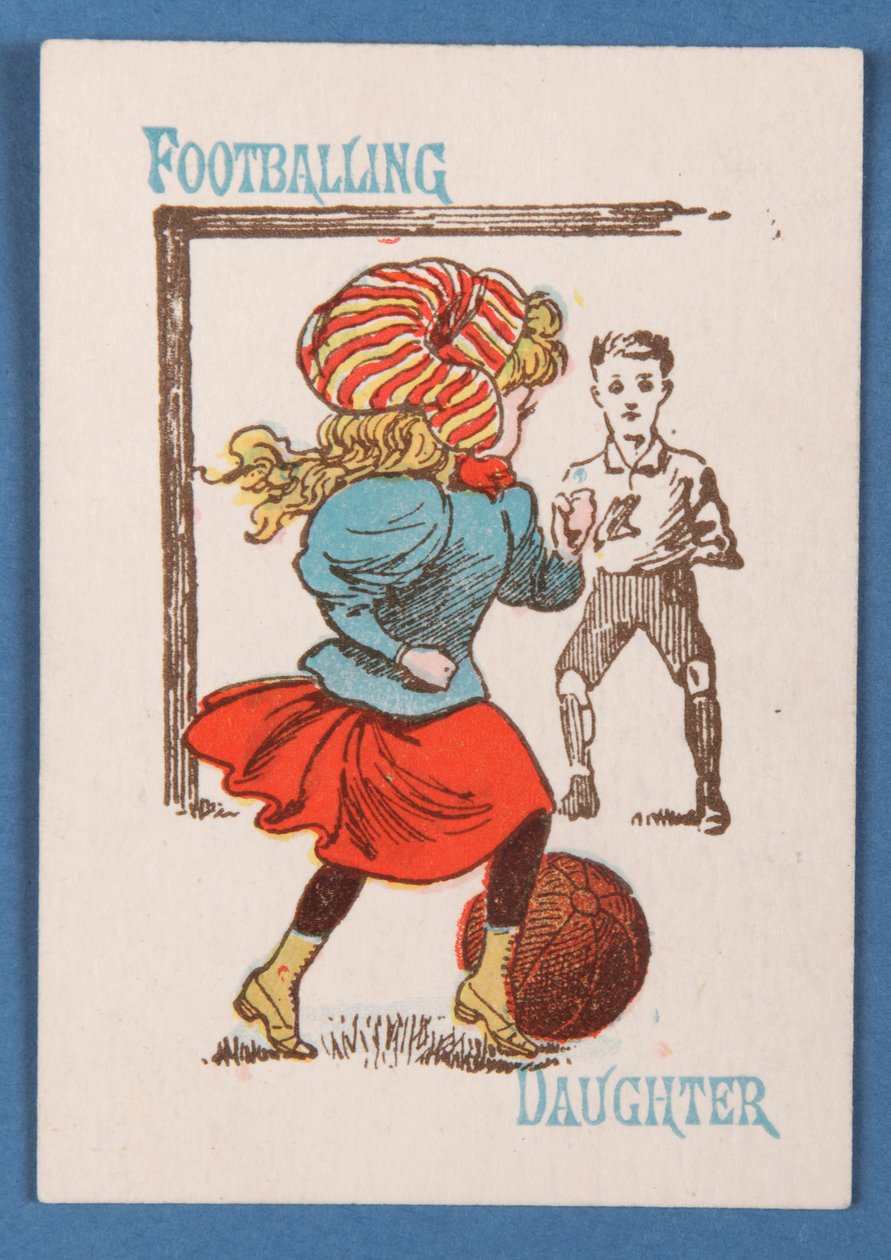 Footballing Daughter, fra Happy Families-kortspillet, ca. 1890-1900 av English School