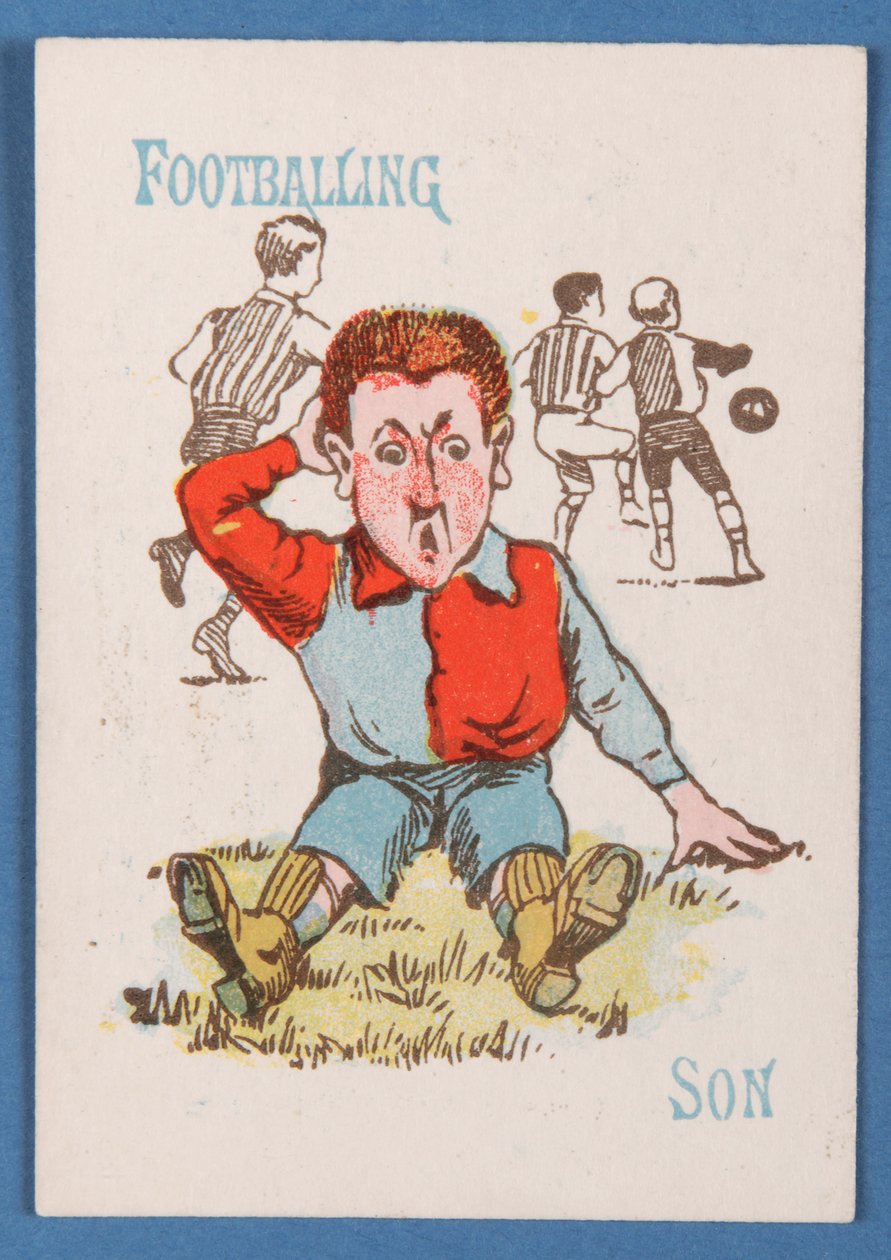 Footballing Son, fra Happy Families-kortspillet, ca. 1890-1900 av English School