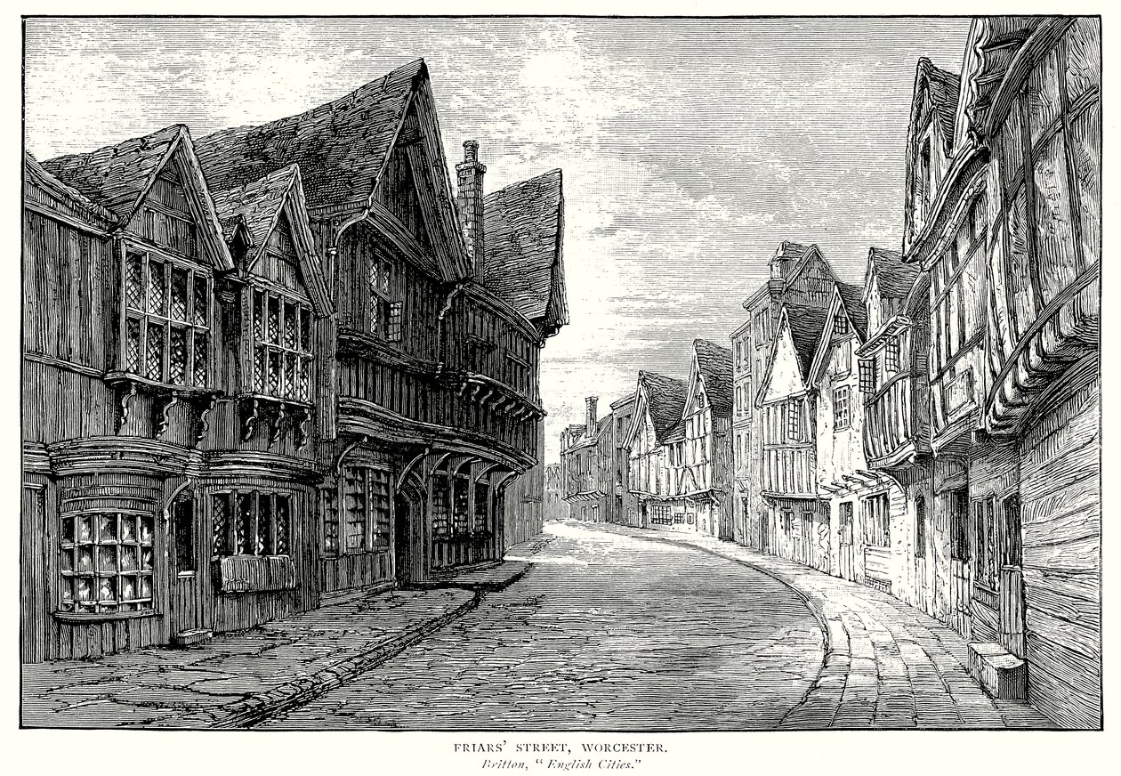 Friars#39; Street, Worcester (gravering) av English School