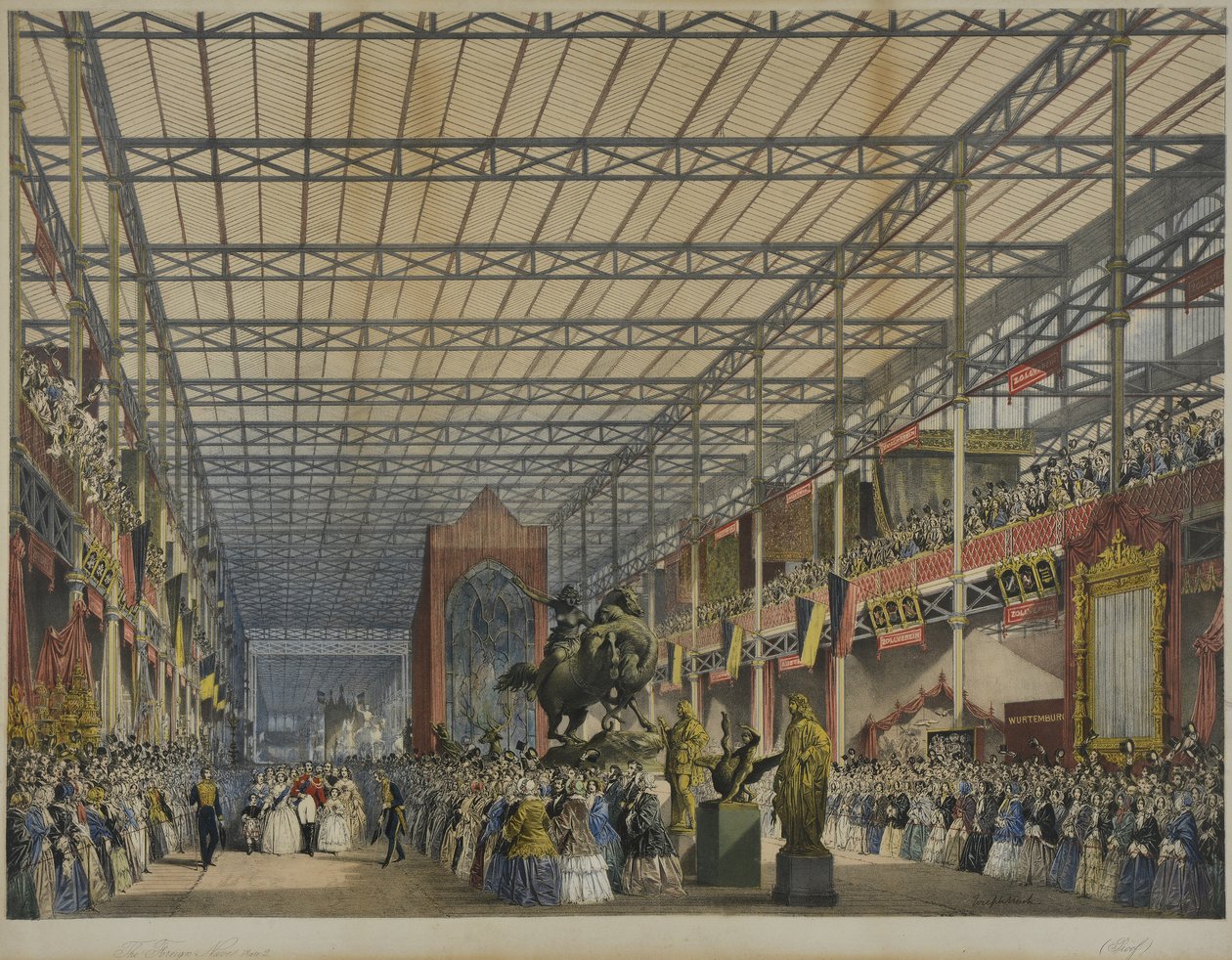 Fra "Dickinson's Comprehensive Pictures of the Great Exhibition of 1851", publisert 1854 The Foreign Nave, 1851 av English School