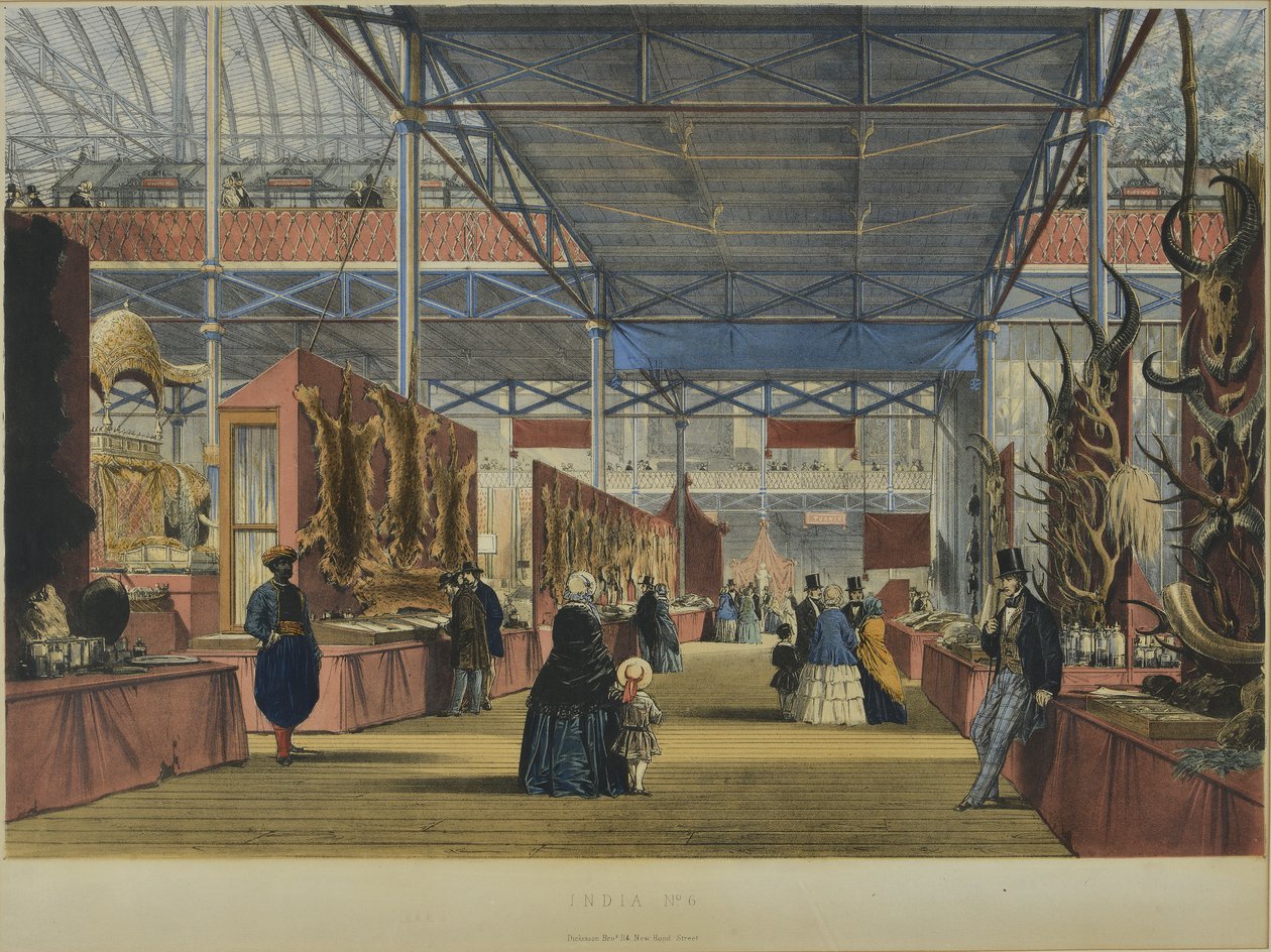 Fra "Dickinson's Comprehensive Pictures of the Great Exhibition of 1851", publisert 1854 India nr. 6, 1854 av English School