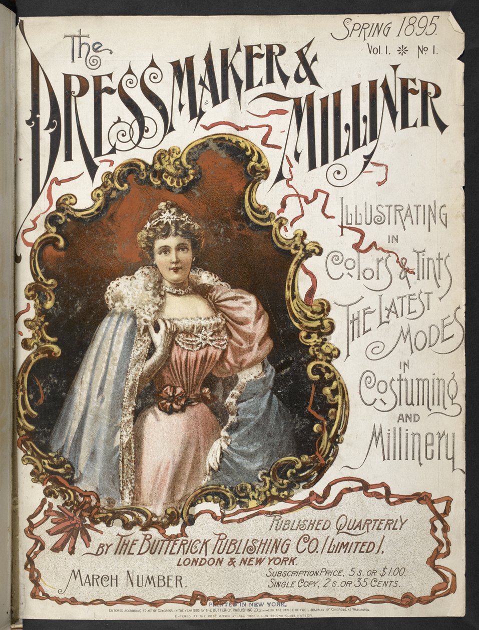 Forside.  The Dressmaker og Milliner.  1895. av English School