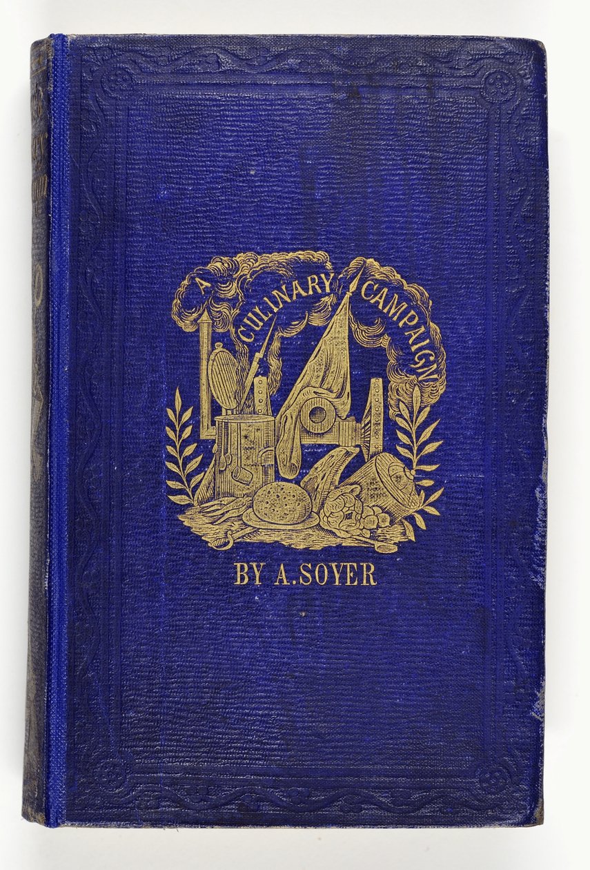 Forside for Soyers Culinary Campaign, utgitt av G.Routeledge & Co., London, 1857 av English School