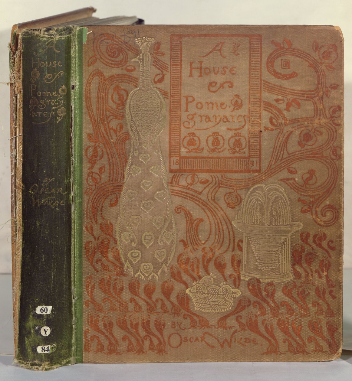 Forside av A House of Pomegranates av Oscar Wilde (trykt tekstil) av English School