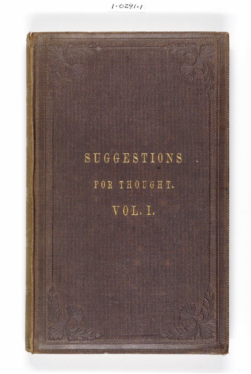 Forside av Florence Nightingales Suggestions for Thought for Searchers after Truth among the Artizans of England, trykt av Eyre & Spottiswoode, London, 1860 av English School