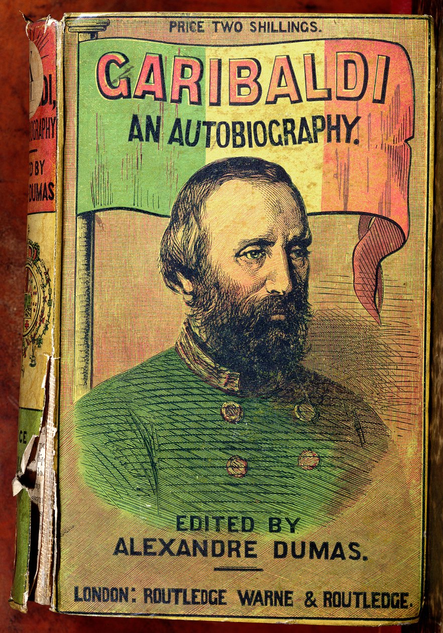 Forside av Garibaldi: An Autobiography , redigert av Alexander Dumas (1802-70) 1860 av English School