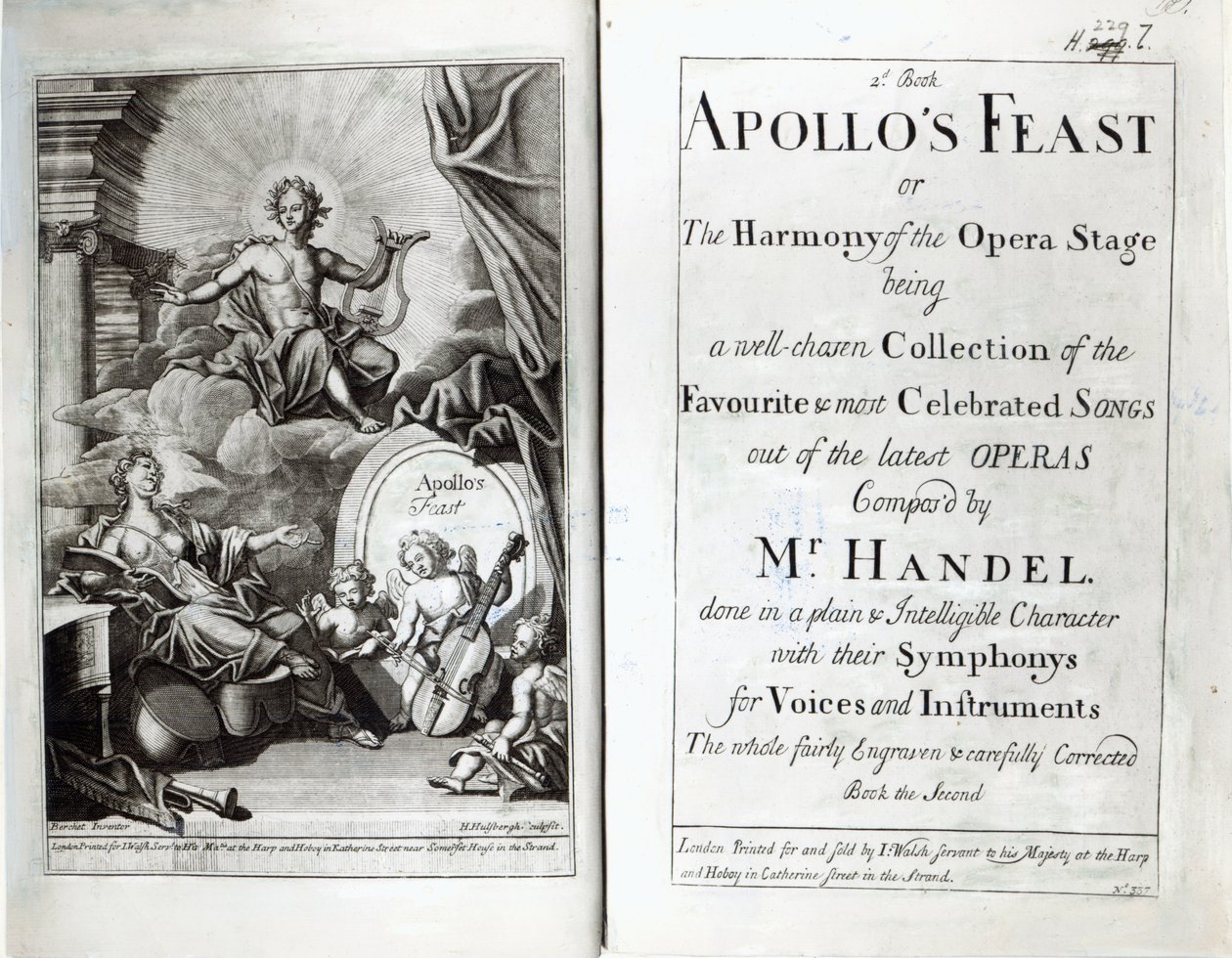 Frontispice for Apollos-festen, ca. 1734 av English School