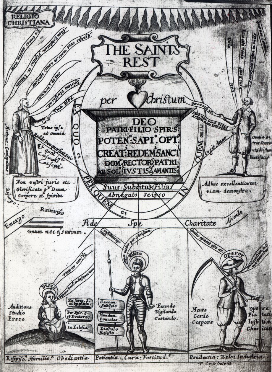 Frontispice til The Saints Everlasting Rest av Richard Baxter, trykt i 1652 (trykk) av English School