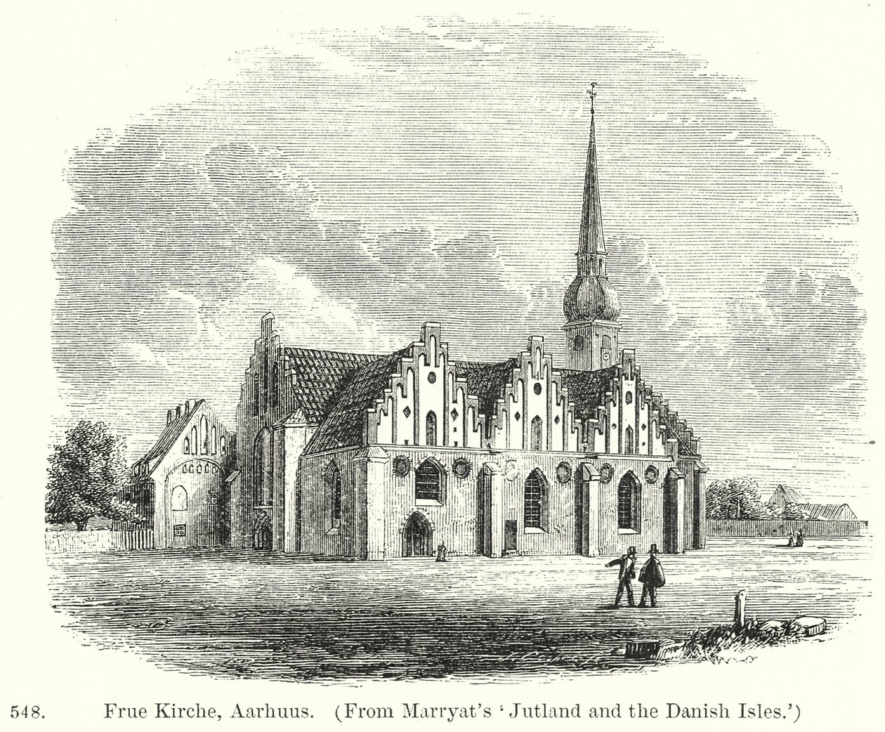 Aarhus gamle kirke (gravering) av English School