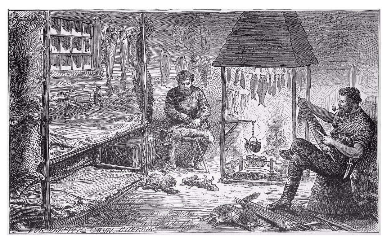 Pelsfangere i Canada, 1880 av English School