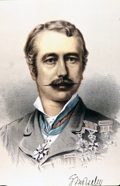 General Sir Garnet Wolseley (farge litho) av English School