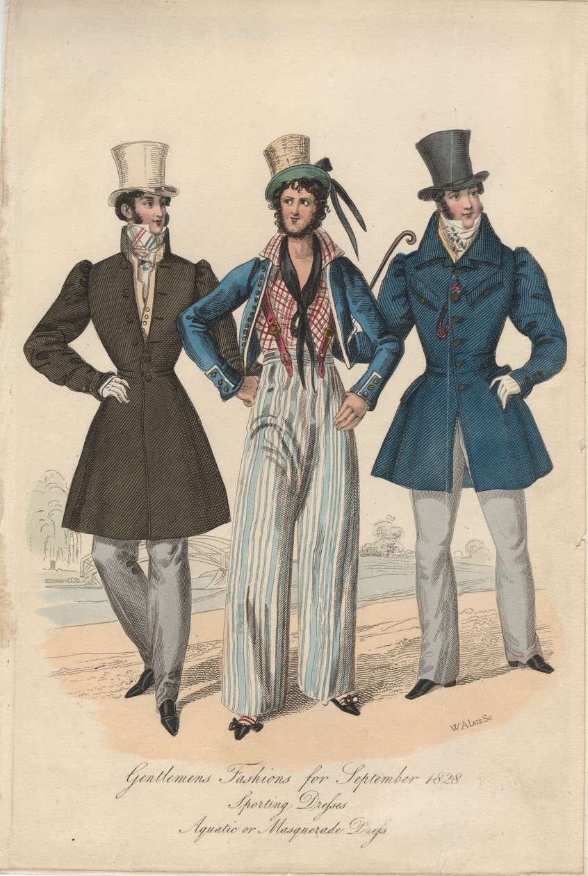 Gentlemans moter for september 1828, 1828 av English School
