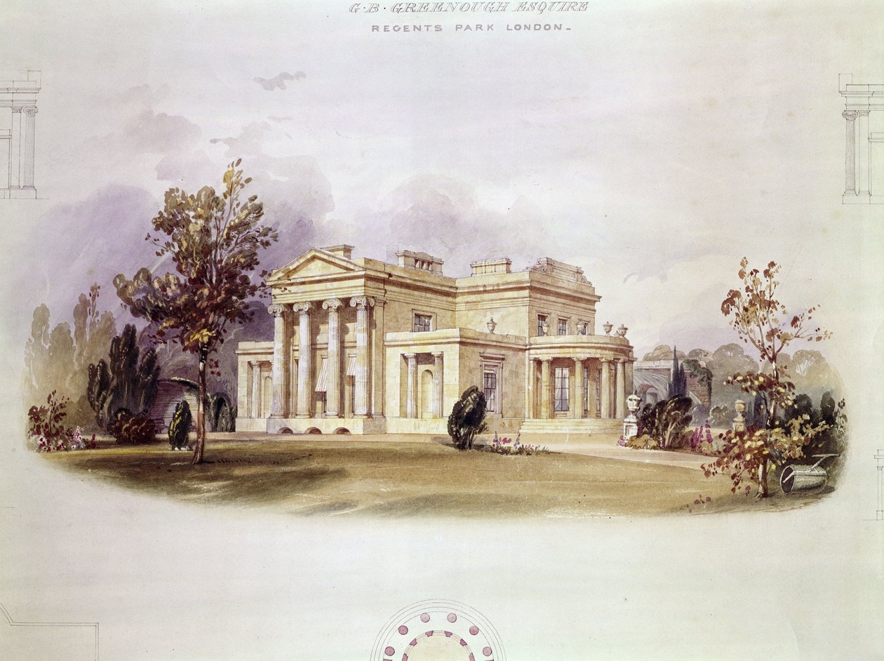 George B. Greenoughs villa i Regents Park, London av English School