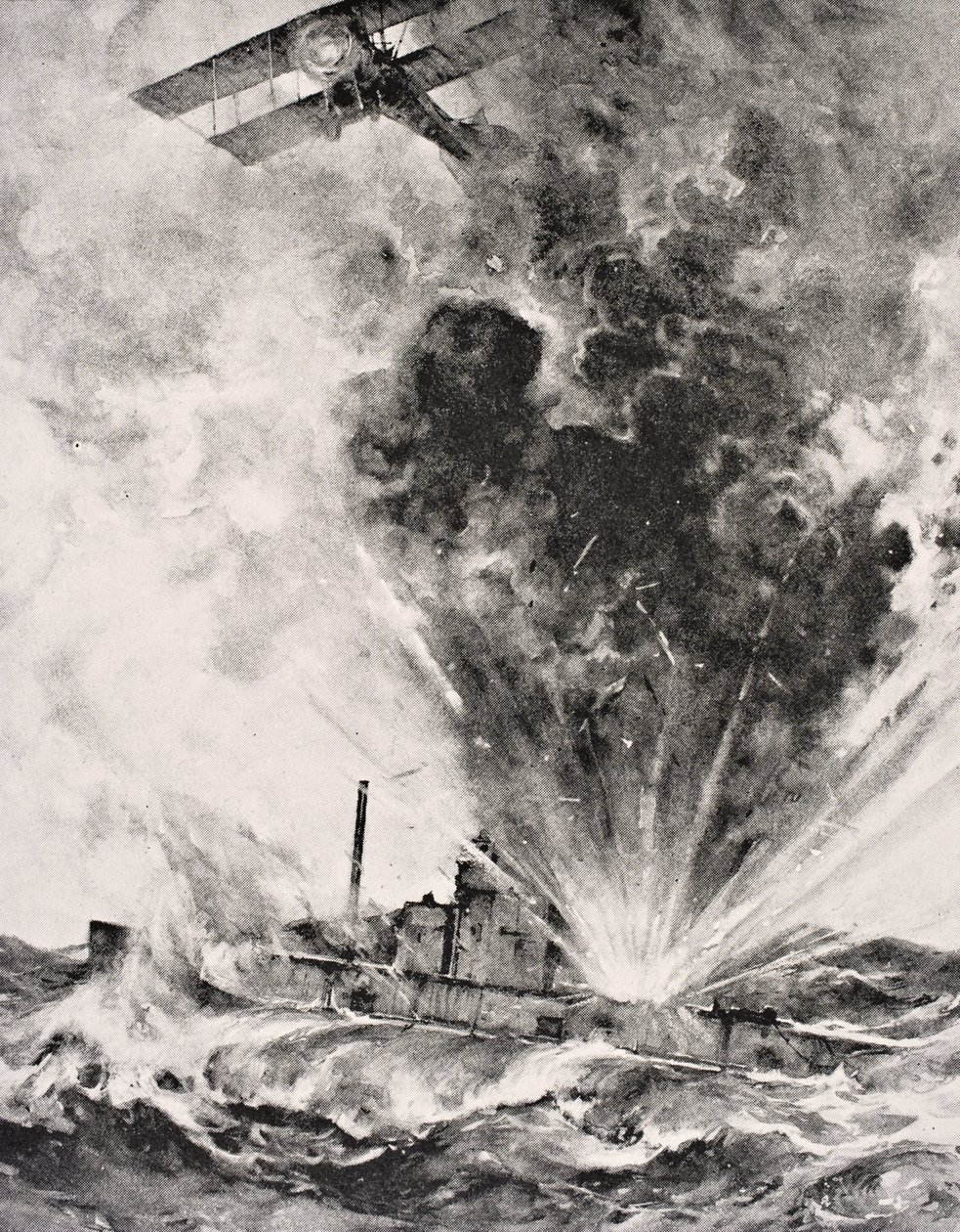 Tysk ubåt bombet og senket 26. august 1915, fra 