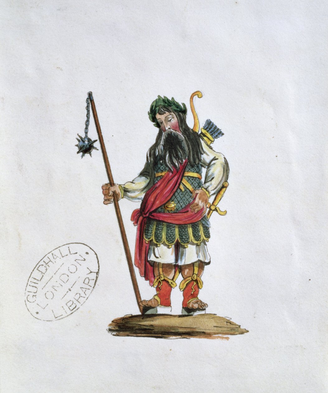 Gog, illustrasjon av en av Guildhall-statuene av de legendariske gigantene (se også 106546) av English School