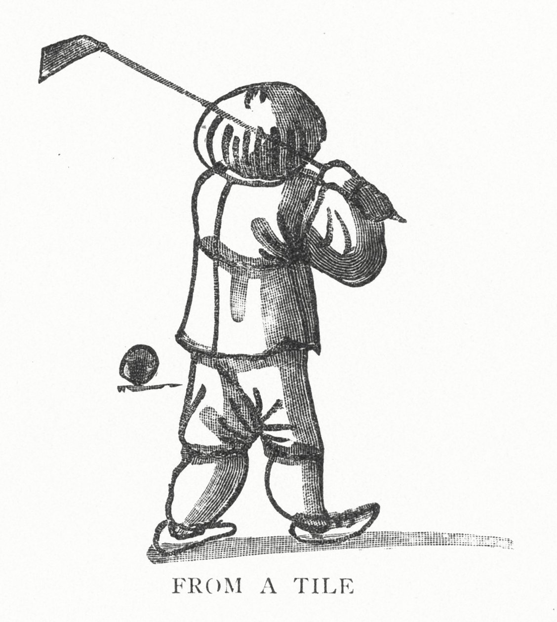 Golf: Fra en flis (litho) av English School