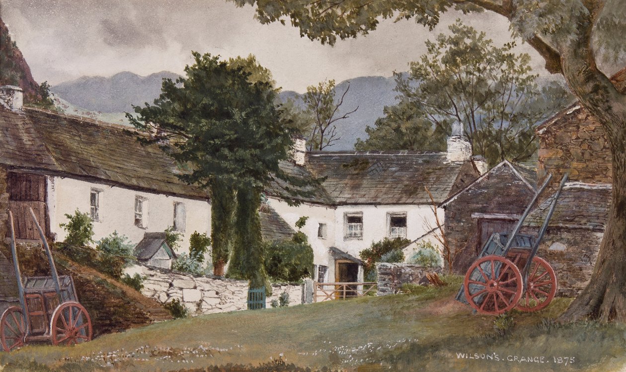 Grange over Sands: ?Wilson?s? Gård, Lindale, 1875 av English School