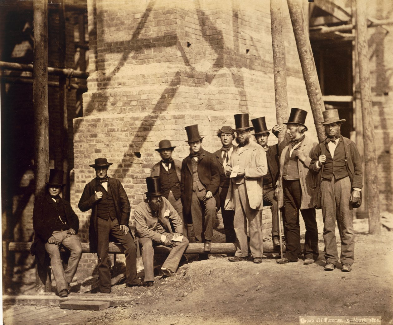 Gruppe av formenn, 1862 av English School