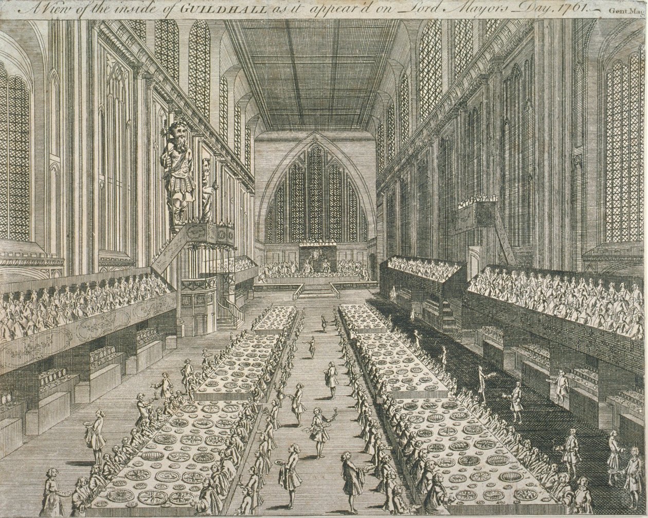 Guildhall, Gentlemans Magazine, 1761 av English School