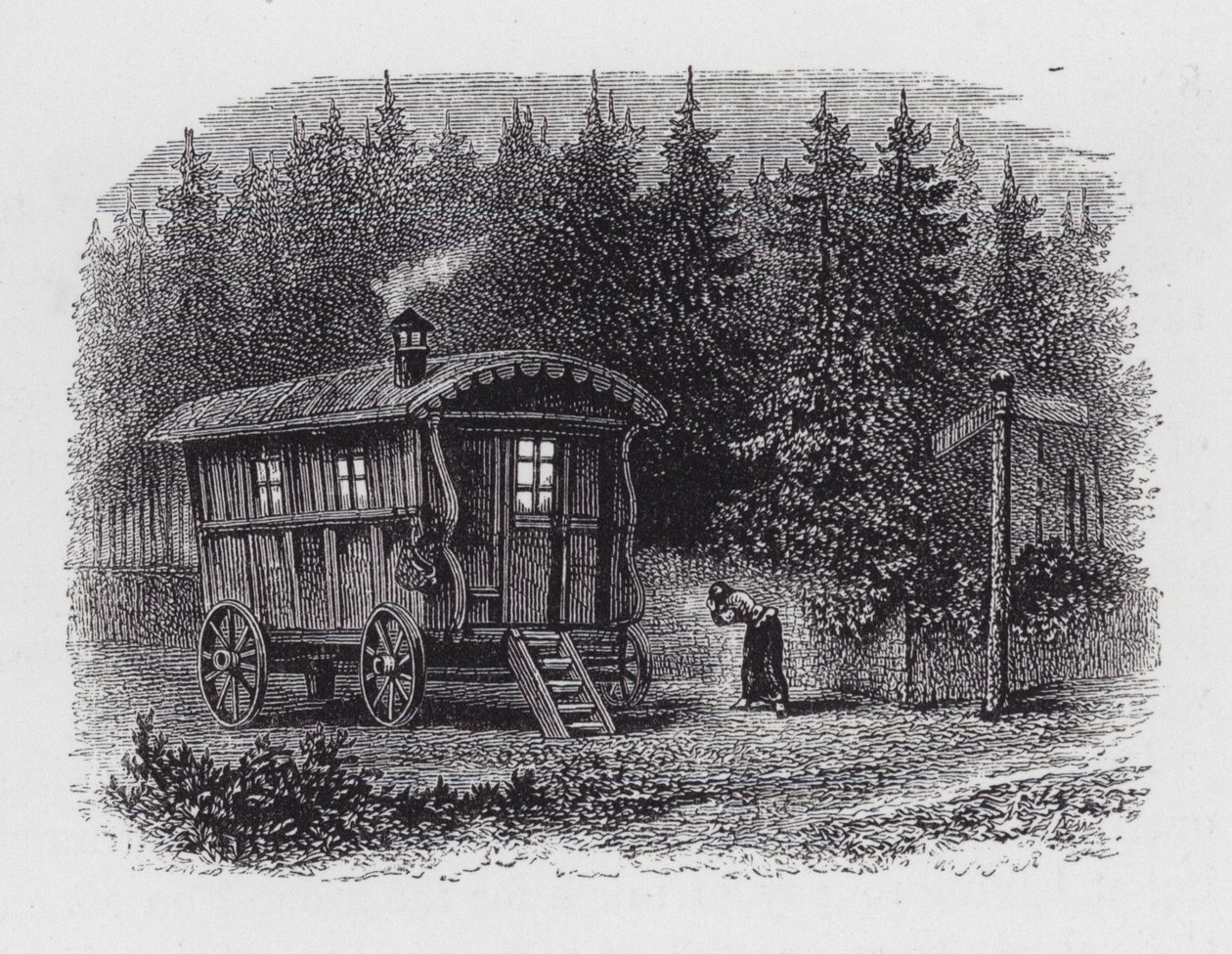 Gypsy Caravan (gravering) av English School