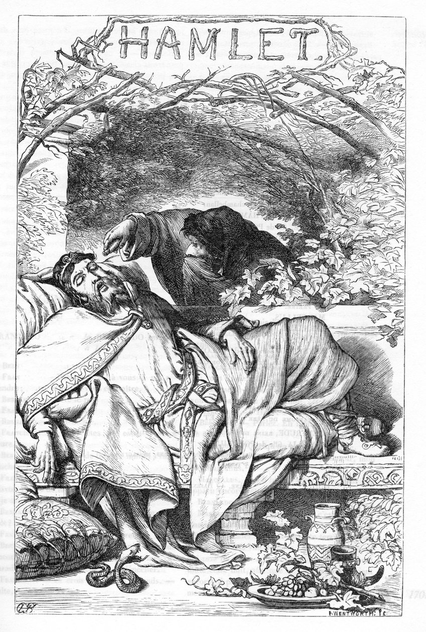 Hamlet - Illustration in “” Completes de William Shakespeare”” 1866 - The illustrations and general form of this edition are borrowed from Cassell