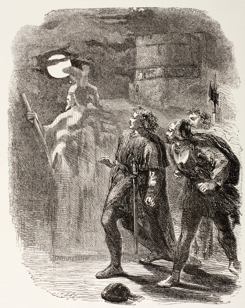 Hamlet, Horatio og Marcellus ser spøkelsen, fra 