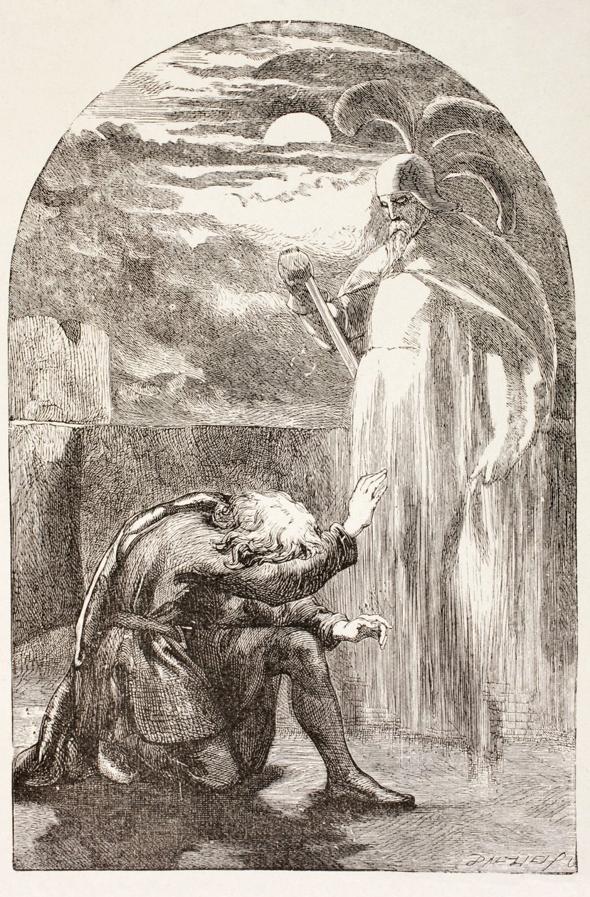 Hamlet ser spøkelsen, farens ånd, fra 