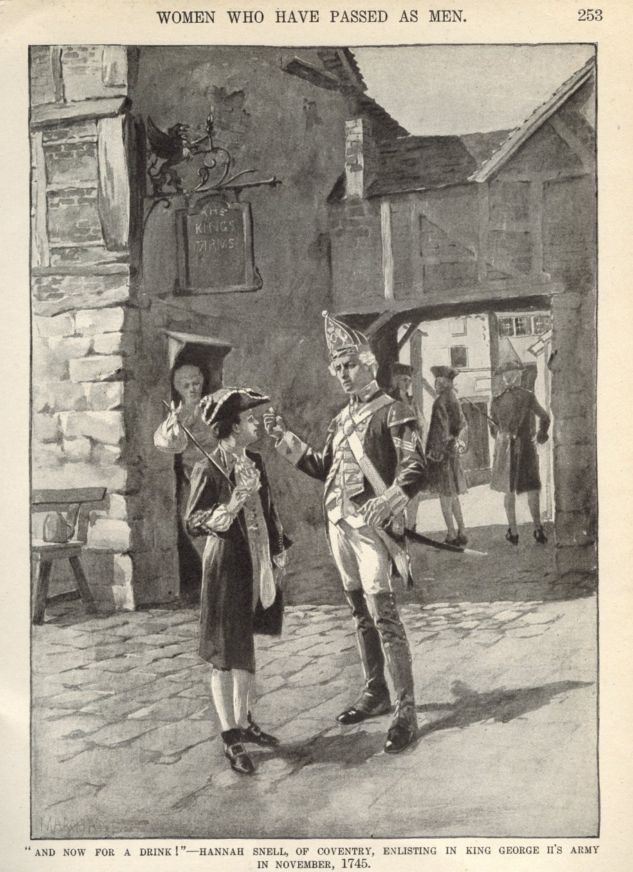 Hannah Snell, verver seg til King George II
