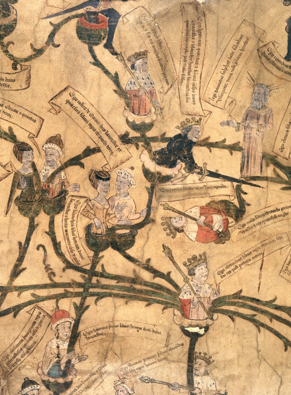Harley 7353. Henry IV (1367-1413) kutter slektstreet av English School