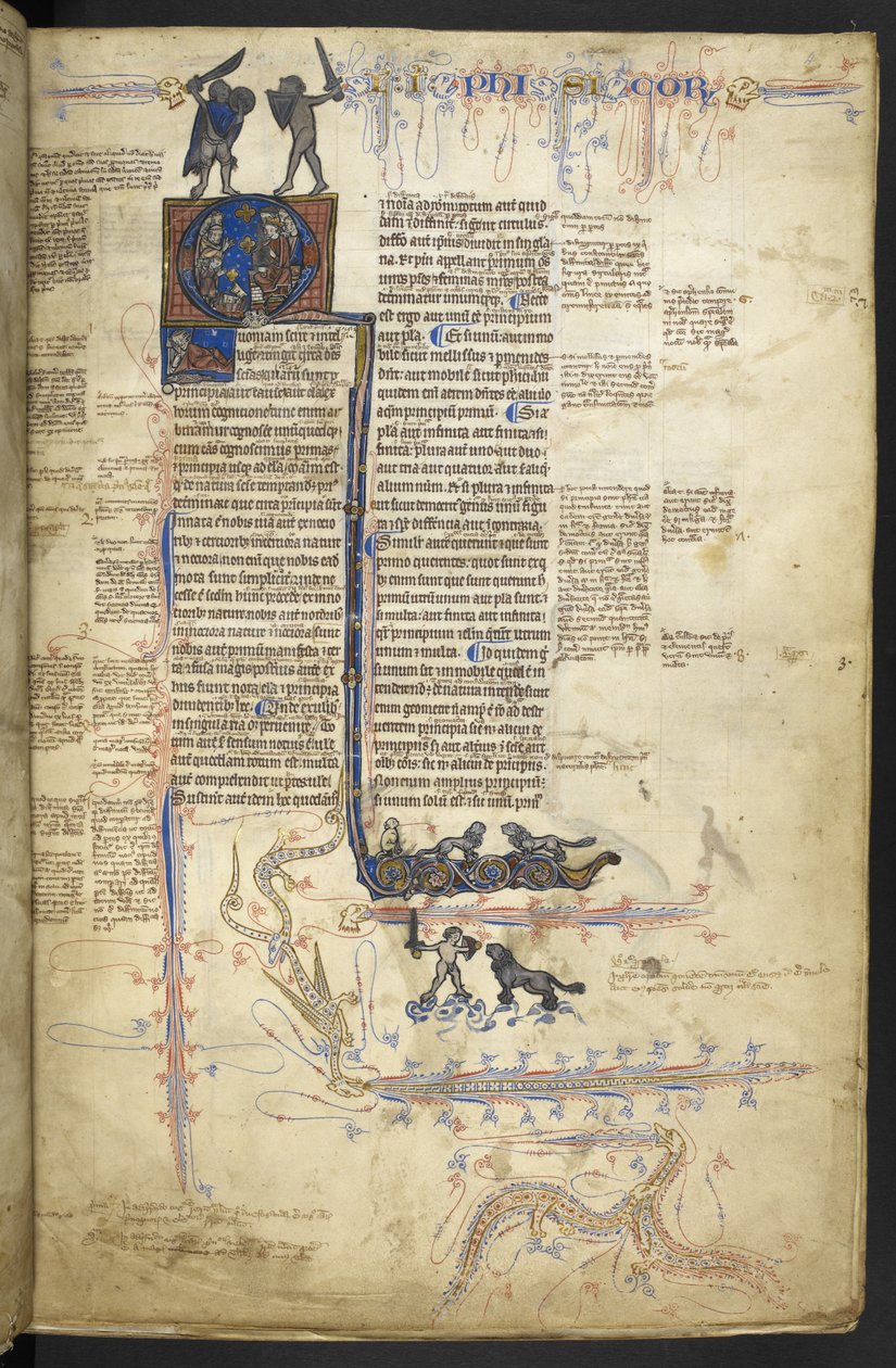 Harley MS 3487, f.4r Aristotle Physica, fra 