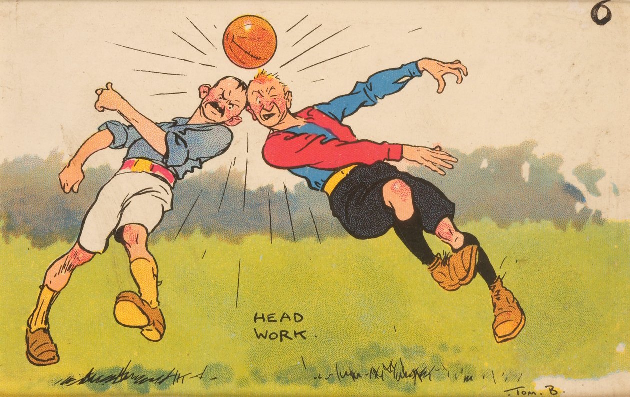 Head Work, montert postkort av English School