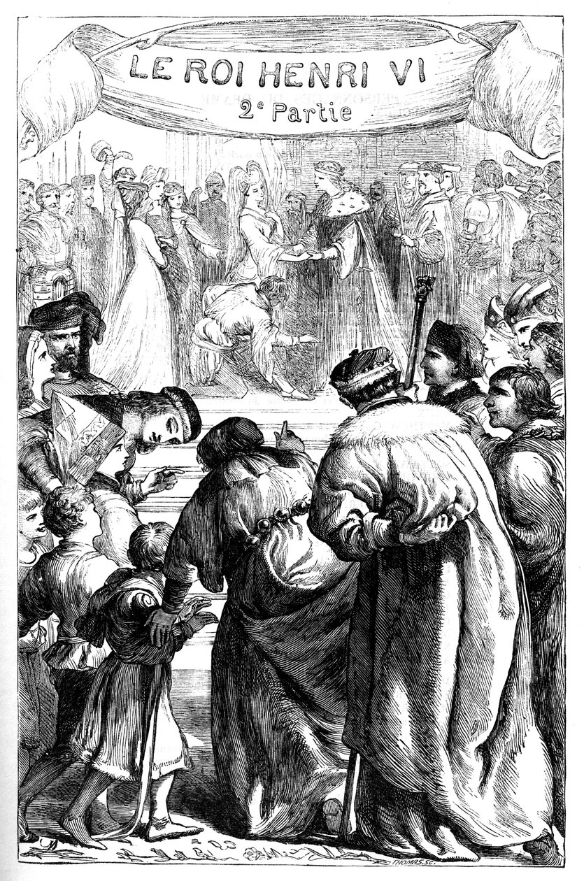 Henri VI - The Second part of King Henry the Sixth - Illustrasjon i "" Completes de William Shakespeare""" 1866 - Illustrasjonene og den generelle formen til denne utgaven er lånt fra Cassells illustrerte Shakespeare, utgitt i London av English School