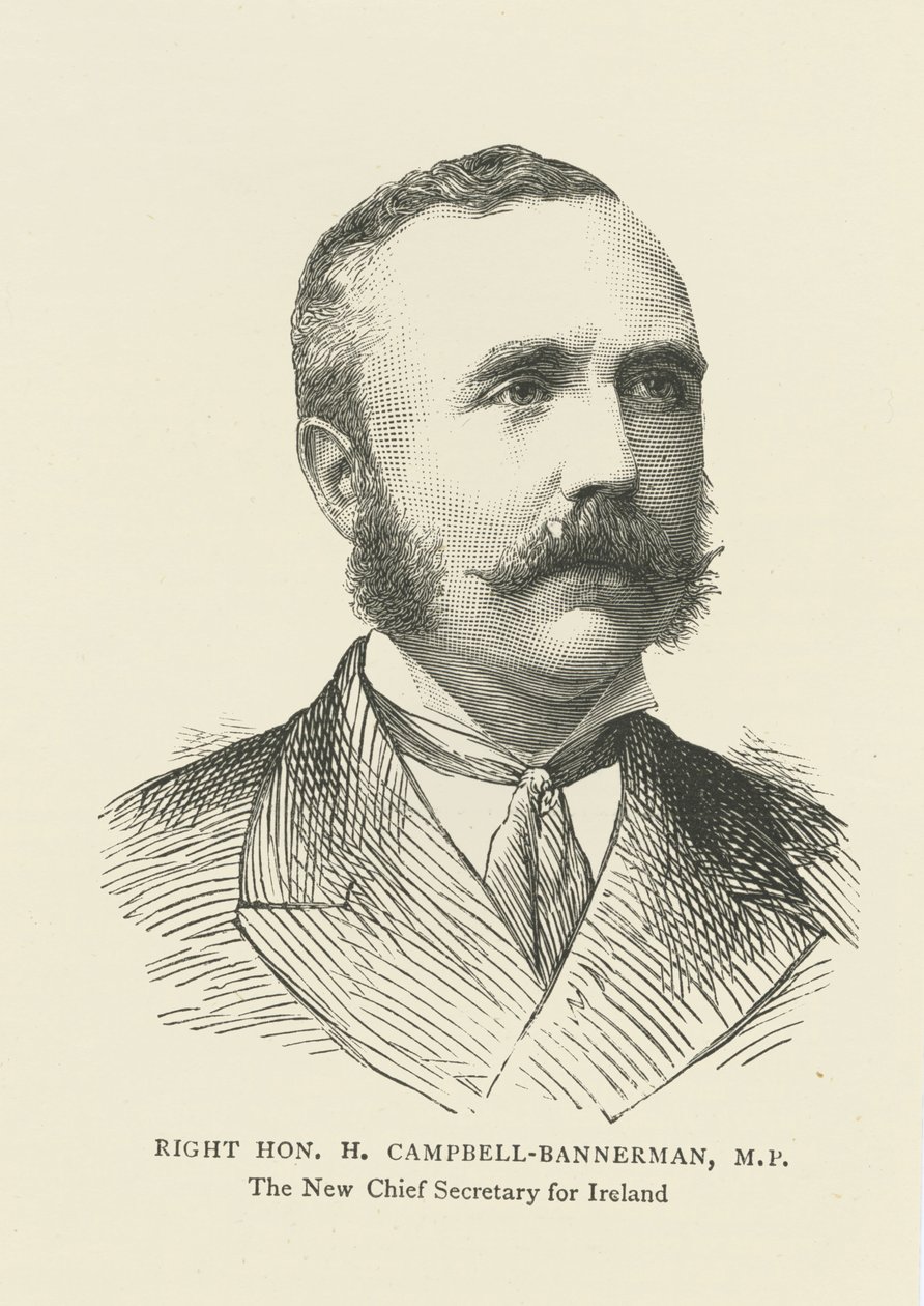 Henry Campbell-Bannerman som sjefsekretær for Irland (gravering) av English School