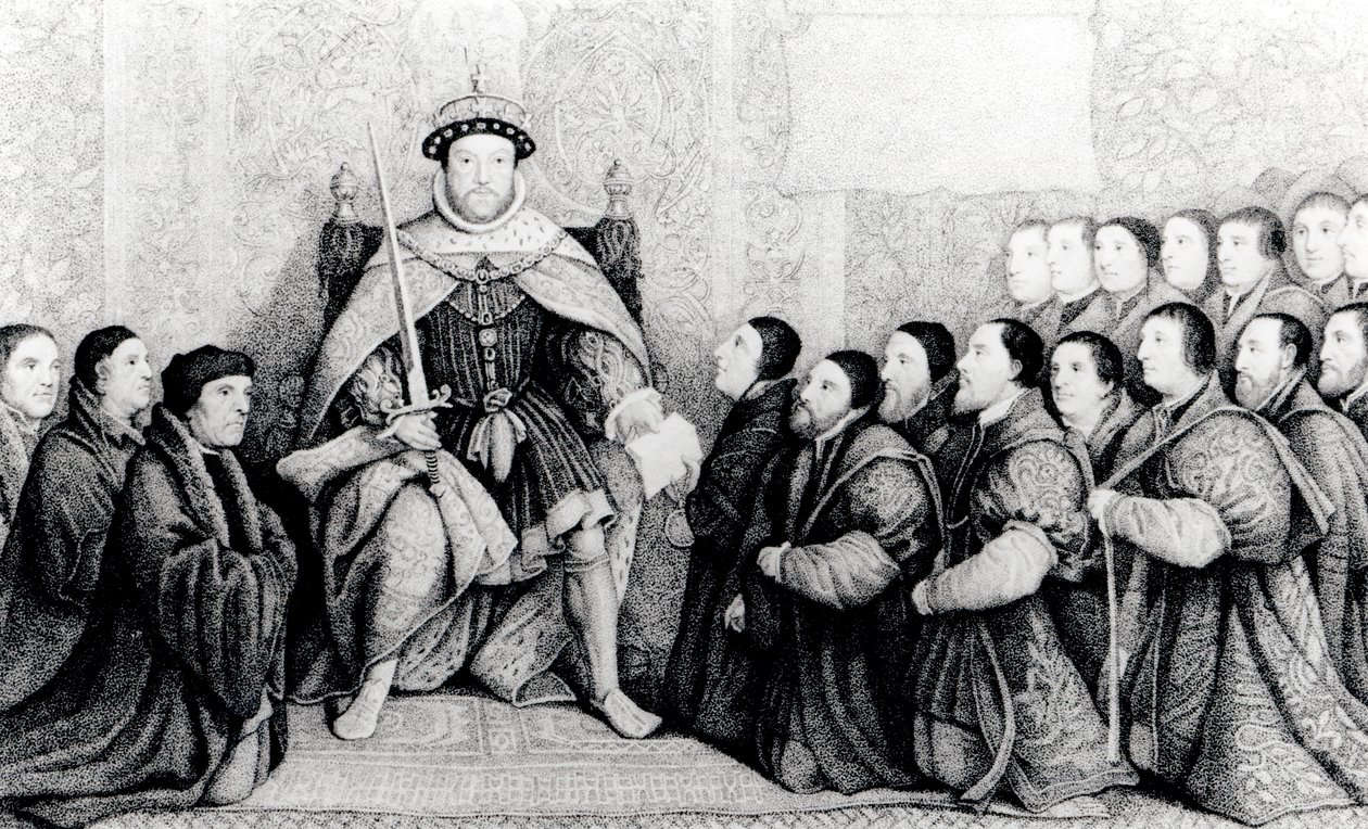 Henry VIII gir charteret til Barber Surgeons av English School