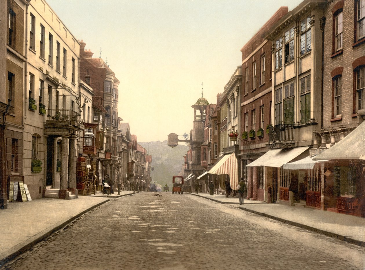 High Street, Guildford (håndfarget bilde) av English School