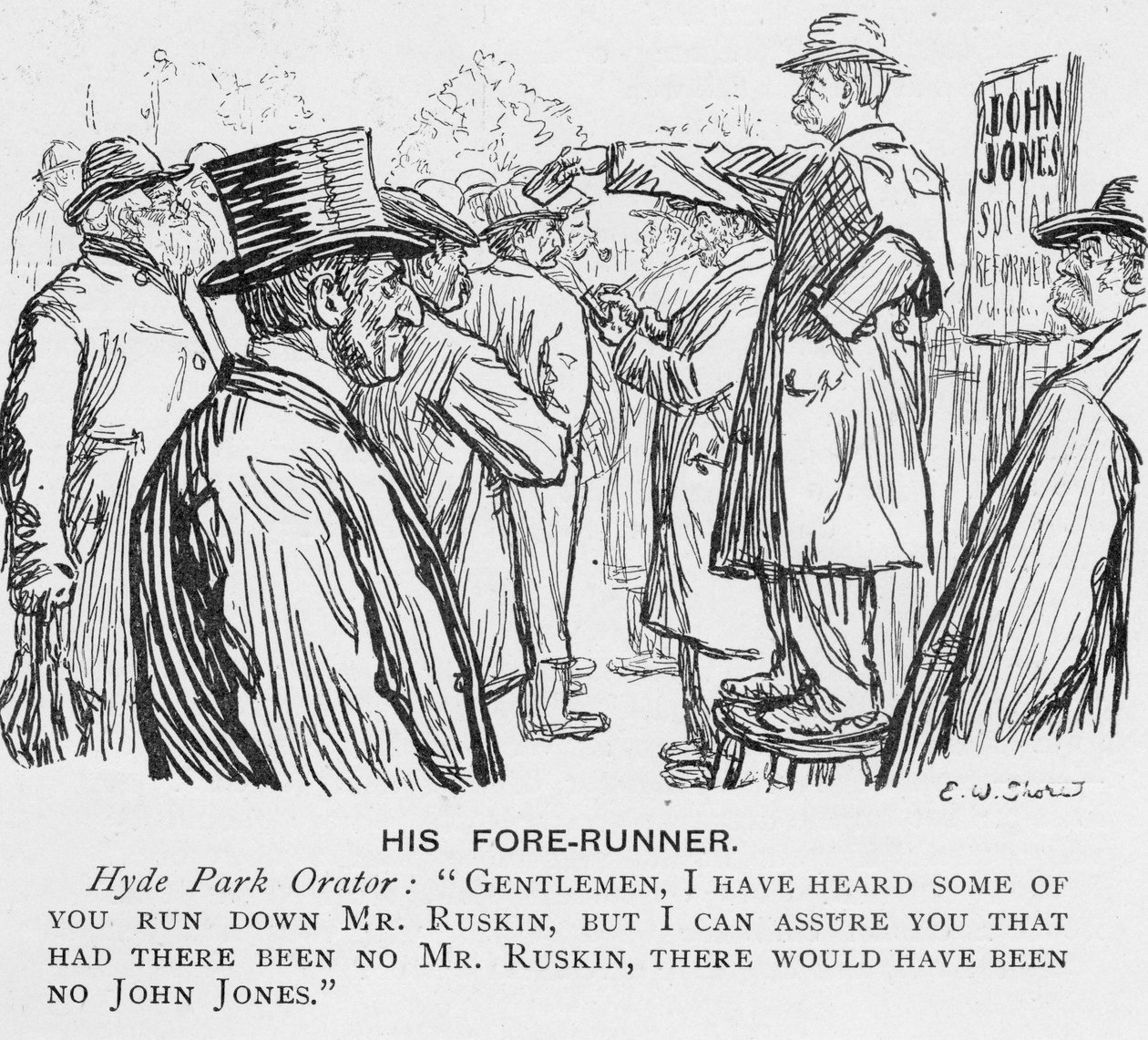 His Fore-Runner, illustrasjon fra Kongen, 25. mai 1901 av English School