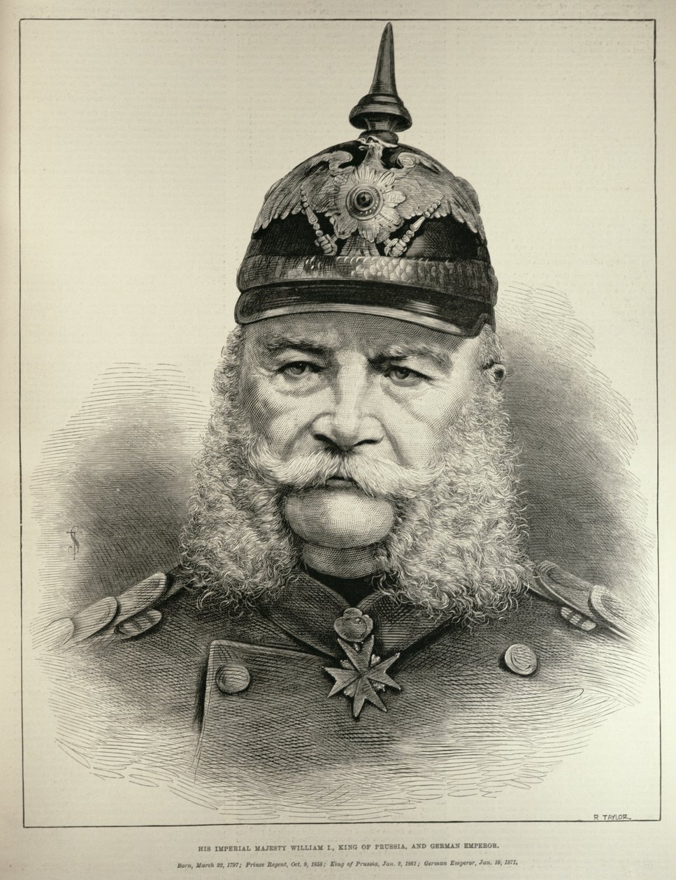 Hans keiserlige majestet William I (1797-1888), konge av Preussen og tysk keiser, fra 
