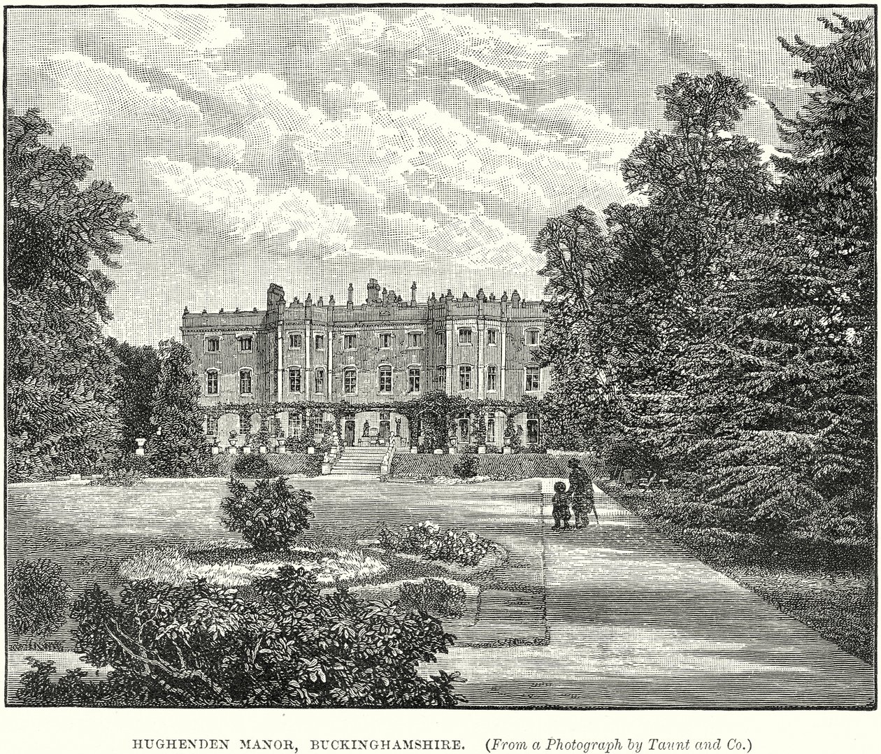Hughenden herregård, Buckinghamshire (gravering) av English School