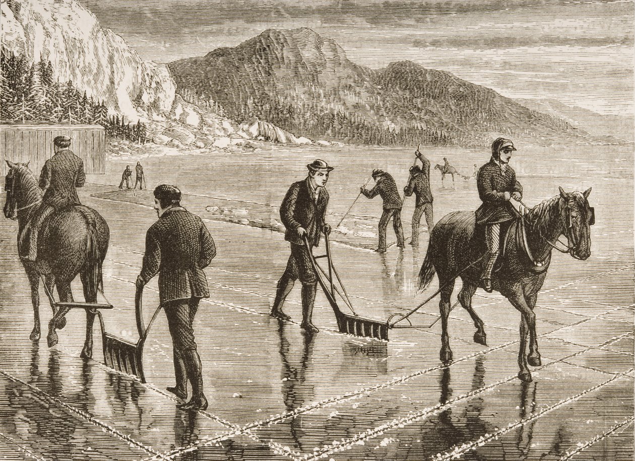 Ice-Harvest on the Hudson River, New York State, ca. 1870, fra 
