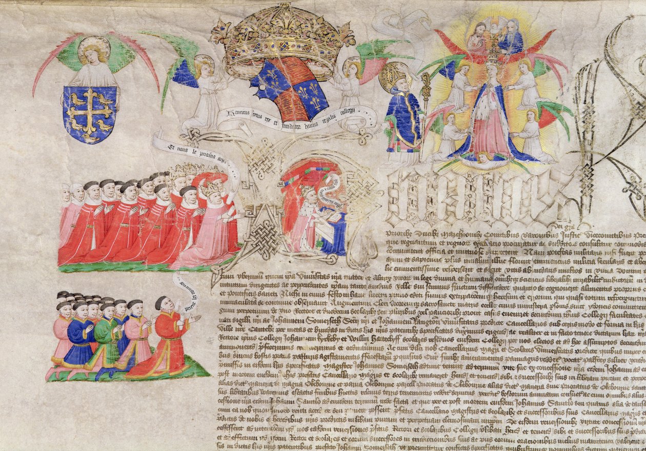 Belysning fra Charter of King's College Cambridge av English School