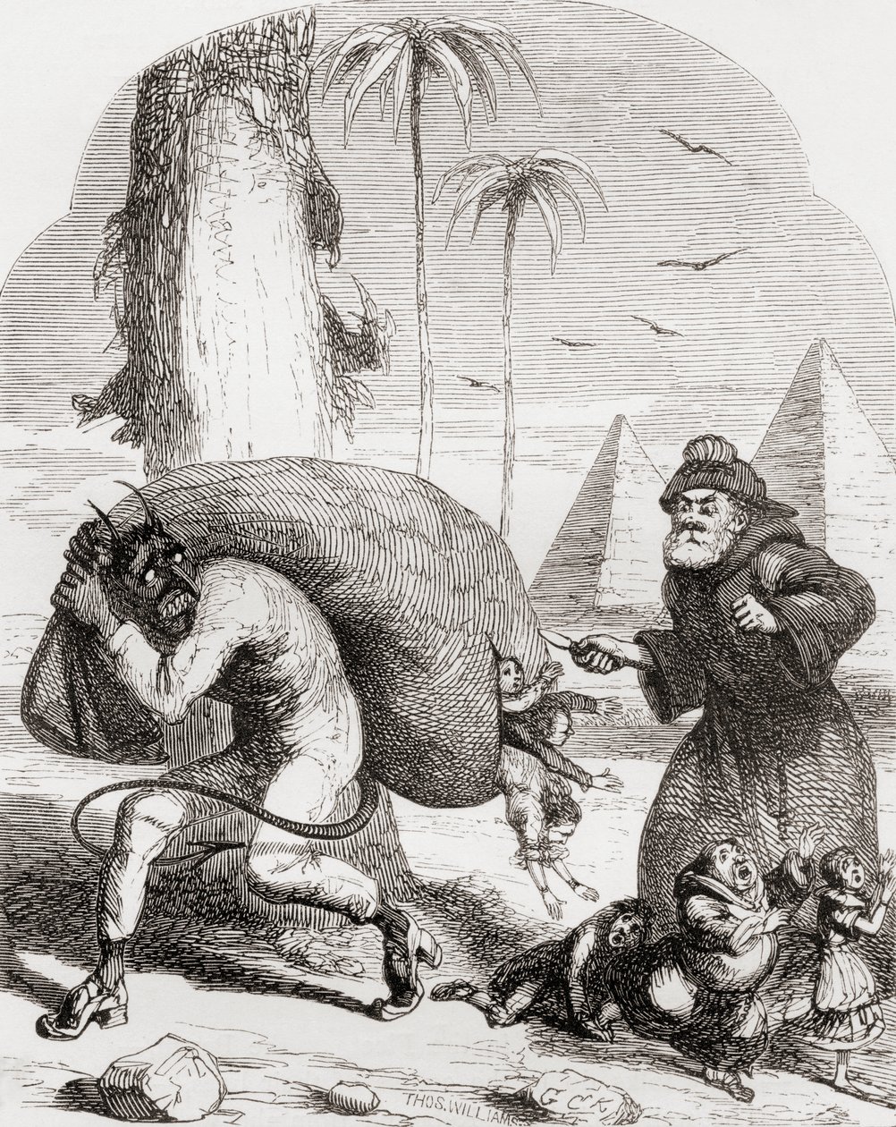 Illustrasjon etter George Cruikshank for diktet 