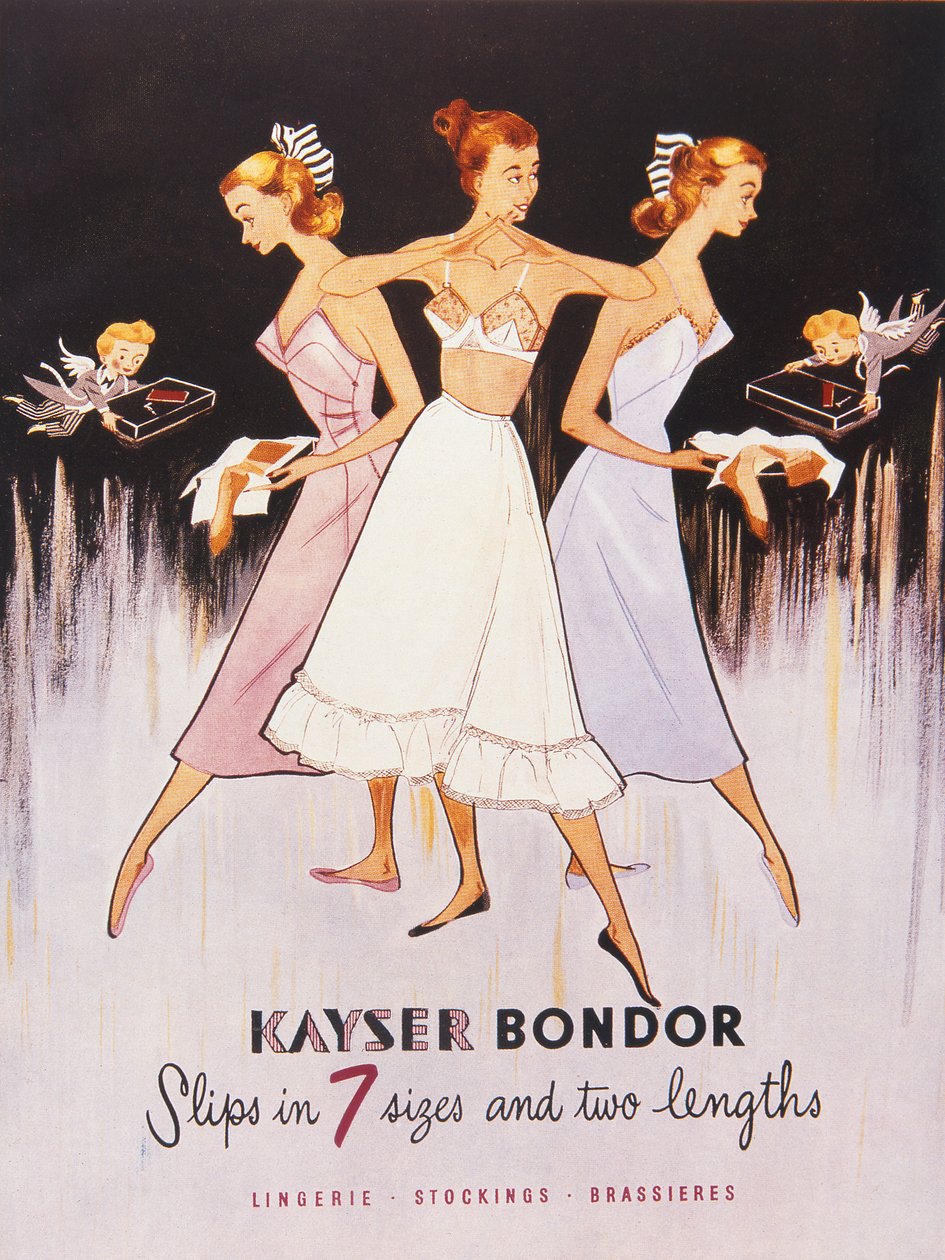 Illustrasjon fra Kayser Bondor Catalogue, ca. 1955 av English School