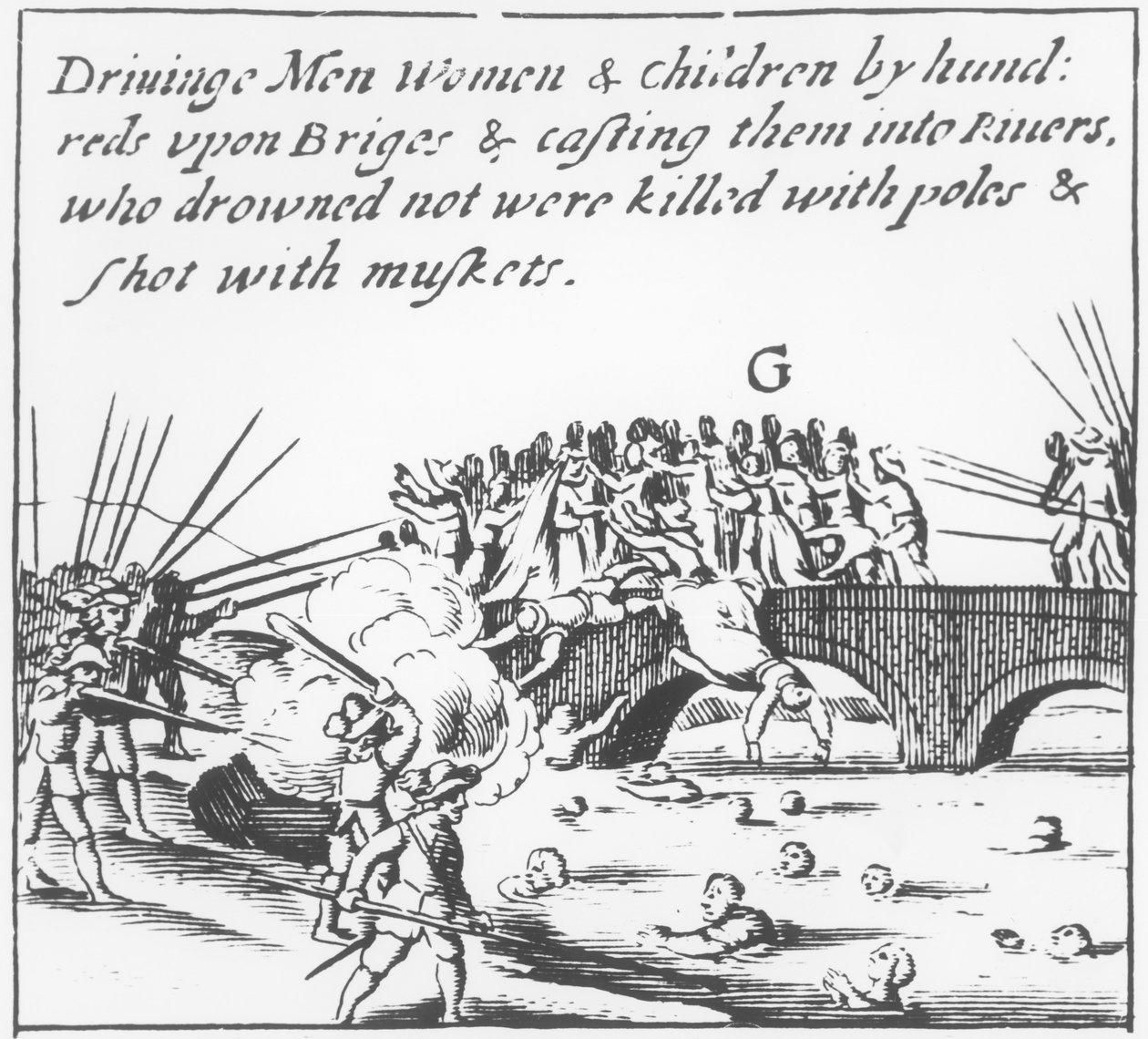 Hendelse under Tyrones opprør i Portadown, i 1641-42 av English School
