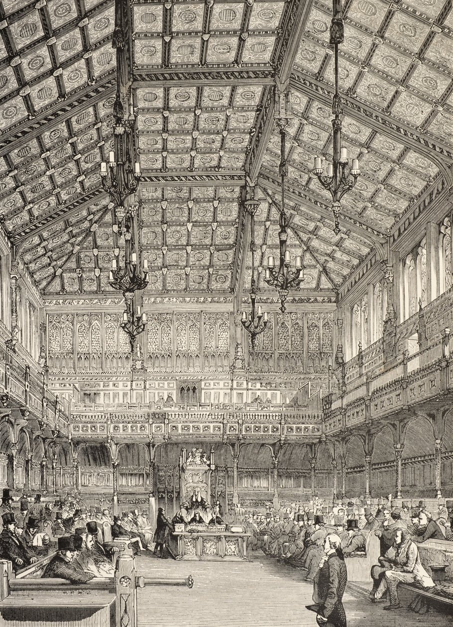 Interiør i Underhuset, fra 