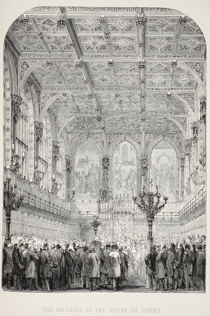 Interiøret i House of Lords av English School