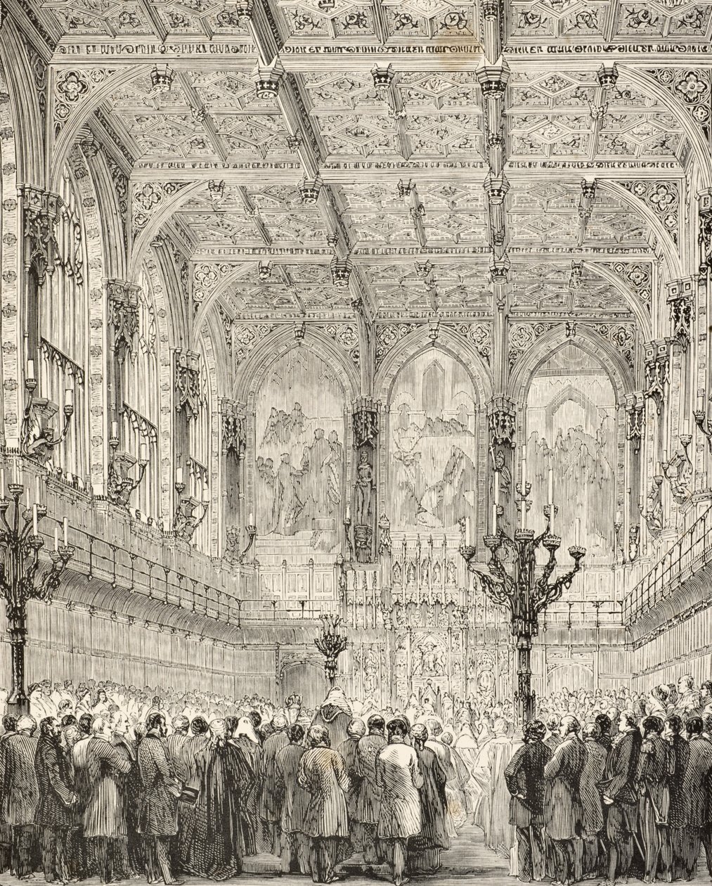 Interiør av House of Lords, fra 