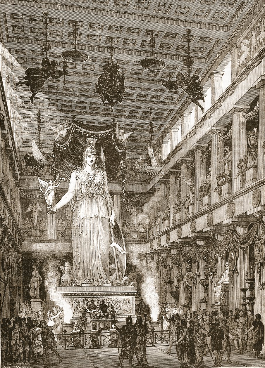 Interiør av Parthenon, restaurert av English School