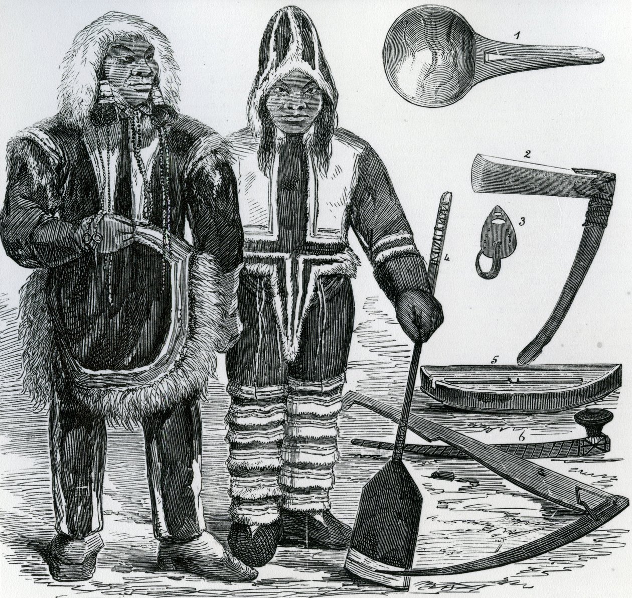 Inuit-par (gravering) av English School
